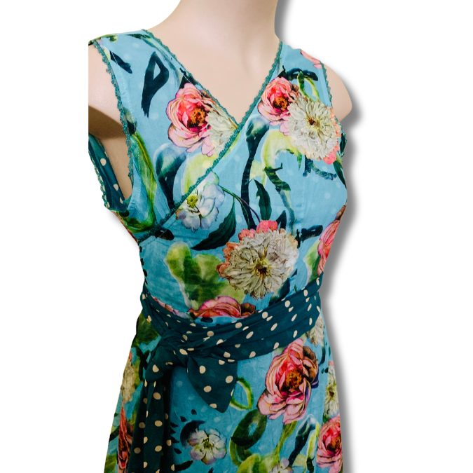 Annah Stretton Reversible Wrap Dress - Green - Image 5