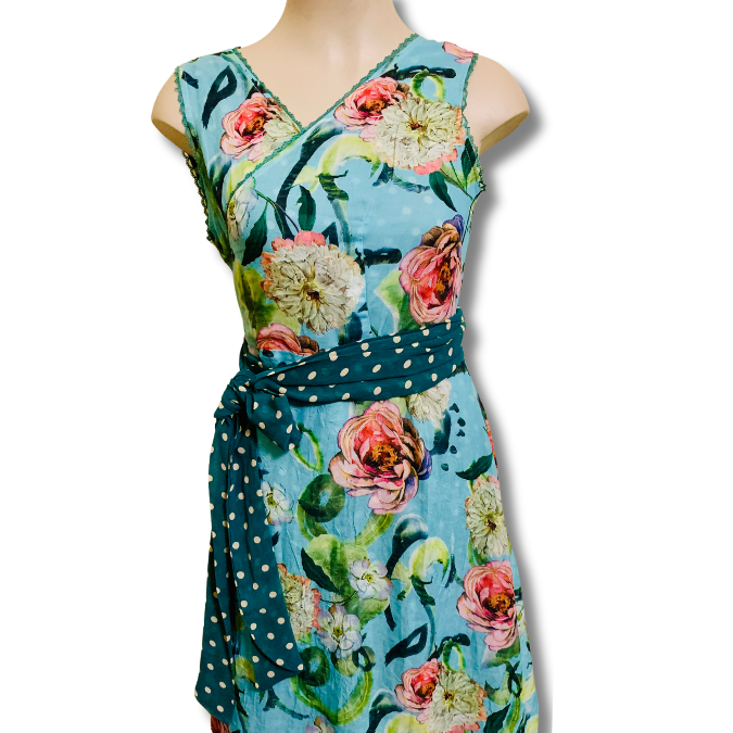 Annah Stretton Reversible Wrap Dress - Green - Image 3
