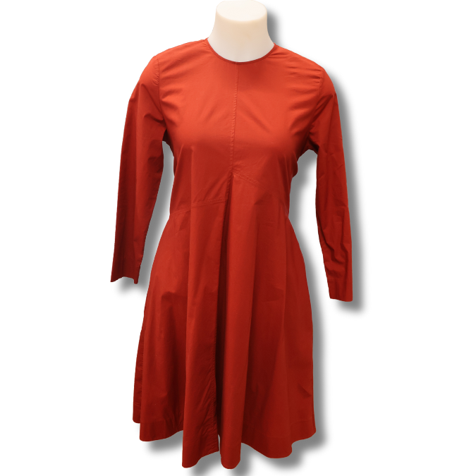 navy blue dress for baby girl COS + Shaped A-Line Cotton Silk Dress main image 0